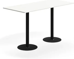 Barový stôl ALVA, 1800x800x1000 mm, HPL, čierna/biela