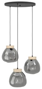 Eglo 390319 - Luster na lanku MAGACELA 3xE27/40W/230V dymová