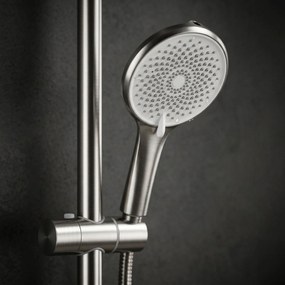 Rea RIVO, sprchová súprava s pákovou batériou, brúsená oceľ, REA-P9498