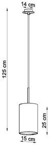 Sollux SL.0742 - Luster na lanku OTTO 1xE27/60W/230V pr. 15 cm čierna