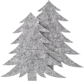 Orion Vrecko na príbory Stromček sivá, 18 x 18 cm, súprava 2 ks