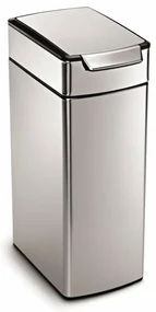 Úzky dotykový kôš 40 l, nerez