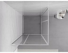 Mexen Exo, 2-krídlový sprchovací kút 80 x 80 cm, 6mm číre sklo, chrómový profil, 8110-080-080-01-00