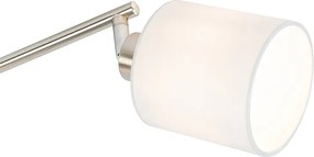 Oceľové stropné bodové svetlo s bielym tienidlom 4-žiarovkové nastaviteľné - Hetta