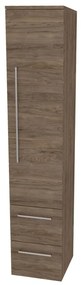 Mereo, Mereo Bino, kúpeľňová skrinka vysoká 163 cm, pravá, Multidecor, Dark Rockford Hic, MER-CN698DRH1
