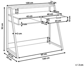 Písací stôl 100x50 cm Candra (svetlé drevo). Vlastná spoľahlivá doprava až k Vám domov. 1035565