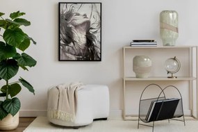 Deka AKRYL so strapcami, oceľová / biela