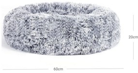 Plyšový peliešok Fluffys M sivý