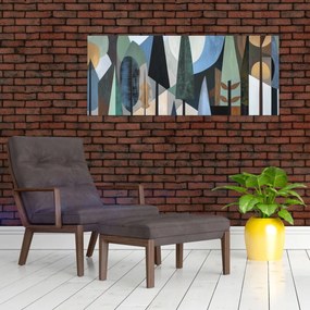 Obraz - Prírodná geometrická abstrakcia II. (120x50 cm)