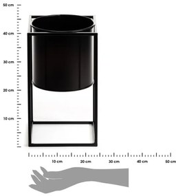 Stojan na kvety RING 40x23 cm čierna