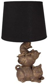 Black & gold stolná lampa CATS Ø25*43