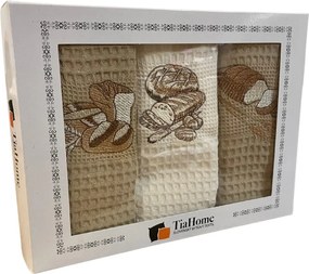 Utierky na riad vaflové Bread 40x60cm 3ks TiaHome