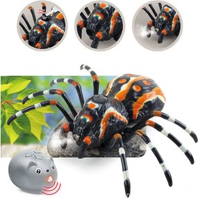 LEAN Toys Diaľkovo ovládaný pavúk Tarantula, infračervený, čierny R/C