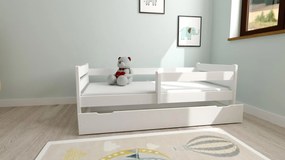 Detská posteľ z masívu borovice EDITA - 200x90 cm - biela