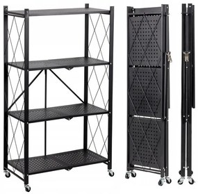 Skladací regál AZIONE 72x127 cm čierny