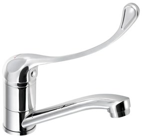 Sapho, AQUALINE 35 umývadlová batéria s otočnou hubicou, Lekárska páka, chrómová, 54196
