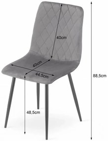 Set 2 kresiel TURIN - béžový zamat