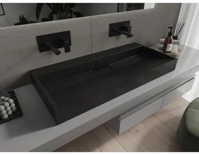 Mexen Ava, umývadlo na dosku z konglomerátu B/O 100 x 46 cm, čierna matná, 23011070