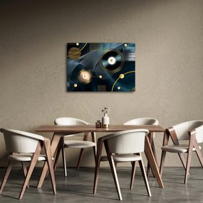 Obraz - Zlaté kruhy (70x50 cm)