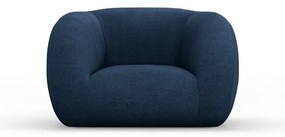 Modré kreslo z textílie buklé Essen – Cosmopolitan Design