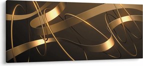 Obraz - Bronzové stuhy (120x50 cm)