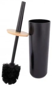 Erga Madera, toaletná WC kefa na postavenie, čierna-hnedá, ERG-YKA-P.MADERA-BLK
