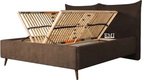 Posteľ čalúnená ALORA + lamelový rošt + matrac EMI