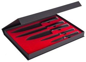 G21 Damascus Premium sada nožov v bambusovombloku, krabička, 5 ks + brúsny kameň