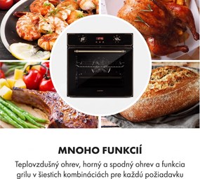 Klarstein Elizabeth, vstavaná rúra, retro dizajn, 6 funkcií, 50 – 250 °C, čierna