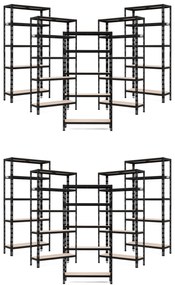 Trestles Balíček 10xSUPER HIT - Policový regál 1800x900x600 Farba: čierna