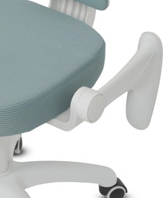 Detská pracovná stolička NANDU — sieť / látka, mentolová