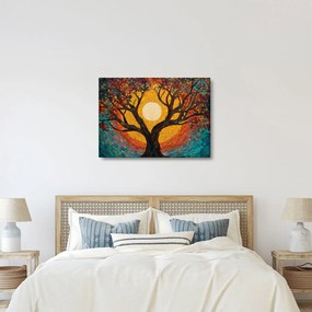 Obraz - Slnko v korune stromu života (70x50 cm)
