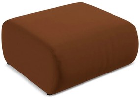 Oranžová/hnedá zamatová podnožka Ekahi – Makamii