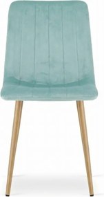Mentolová zamatová stolička LAVA AQUA MINT