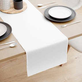 Goldea behúň na stôl 100% bavlnené plátno - biely 35x160 cm