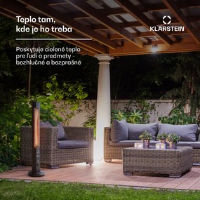 Blumfeldt Heat Guru Plus, vonkajší sálavý ohrievač, 1200 W, 3 nastavenia ohrevu, diaľkové ovládanie