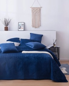 Zamatový prehoz Silky Touch 220x240cm royal blue