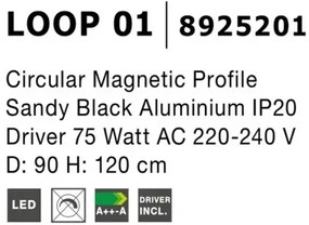 Dizajnový LED luster Loop 01