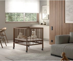 Hnedá detská ohrádka z bukového dreva 95x75 cm Dino – Vipack