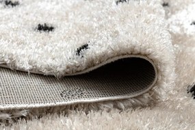 Koberec FLUFFY 2370 shaggy bodky - krém / antracit
