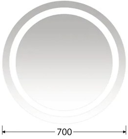 Okrúhle zrkadlo do kúpeľne Intedoor Round 70x70 cm RU ZS 70