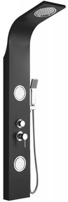 Mexen, Mexen Gros panel prysznicowy, czarny - 7619-03-70
