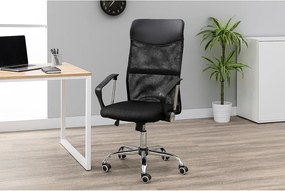 Čierna čalúnená kancelárska stolička Arco – Bonami Essentials