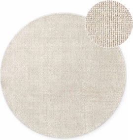 Krémový ručne tkaný vlnený okrúhly koberec ø 200 cm Greenwich – Ted Baker