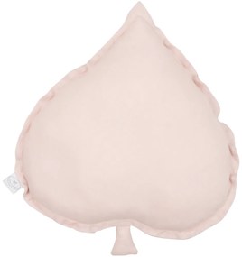 Cotton &amp; Sweets Ľanový vankúš lipový list púdrovo ružová 38×43 cm