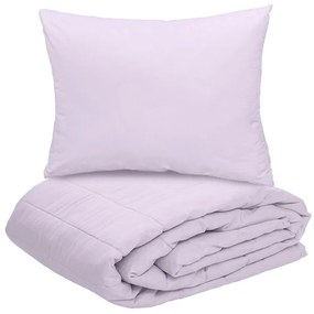 Letný paplón prešívaný 140x200 cm s poťahom na vankúš SUMMER 70x90 cm, fialový