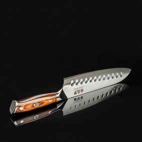 Gudaro - Damaškový Santoku kuchynský nôž FENG 7,5", 67 vrstiev ocele, dĺžka 18 cm