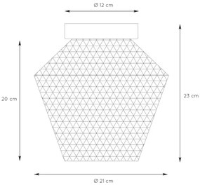 Lucide 03134/01/62 - Stropné svietidlo ROSALIND 1xE27/40W/230V