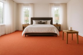 Tapibel, Metrážny koberec Cobalt SDN 64038 - AB oranžový, záťažový, na mieru, šíře 4m, oranžová, ab (mriežka), chodba / predsieň