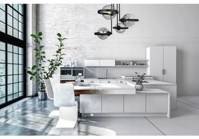 Stropné svietidlo Haga Ring, 4x grafitové sklenené tienidlo (výber z 3 farieb uchytenia)